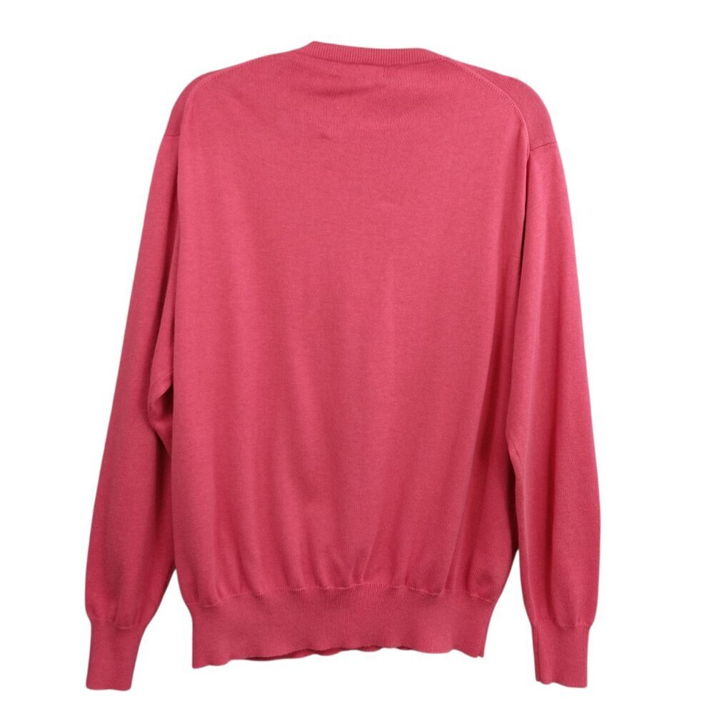 J. McLAUGHLIN Women's V-neck Pullover Knit Sweater Size XL Pink Comfy Casual - Picture 2 of 4